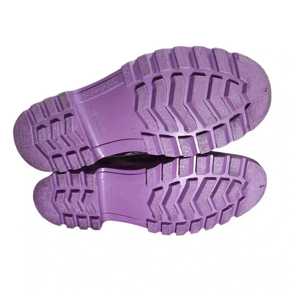 Dolce & GabbanaDolce and Gabbana Purple Leopard Print Wellington Rubber Boots - Picture 8 of 8